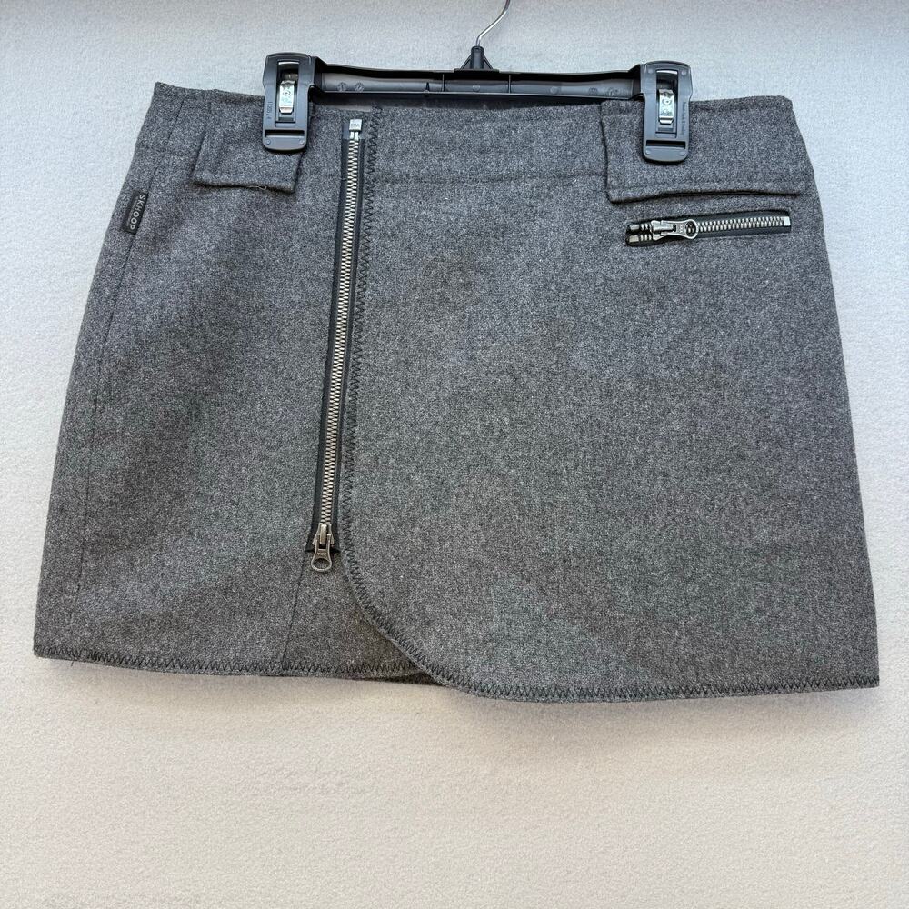SKHOOP Mini Skirt Women's S Grey Wool Lined Ski Skirt Winter Skirt Sweden EUC